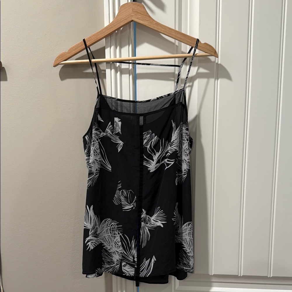 Black and White Floral Women's Top